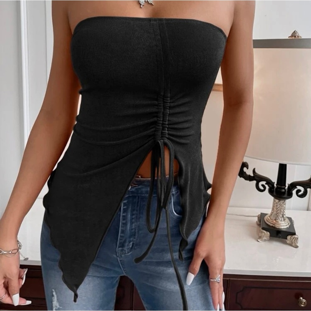 Asymmetrical tube top